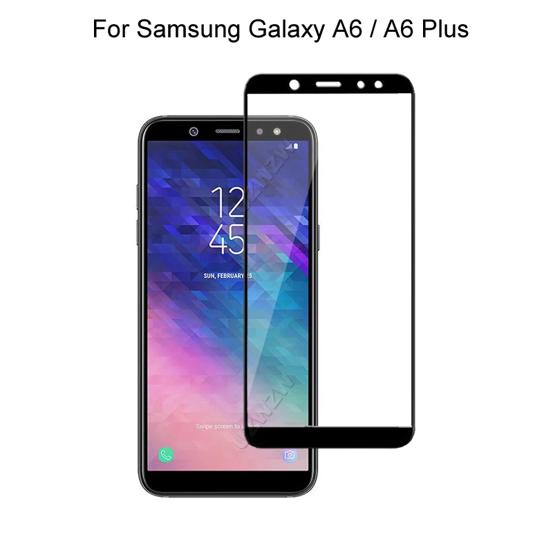 Для Samsung Galaxy A6 / Plus 2018 Полное покрытие экрана защитное закаленное стекло для