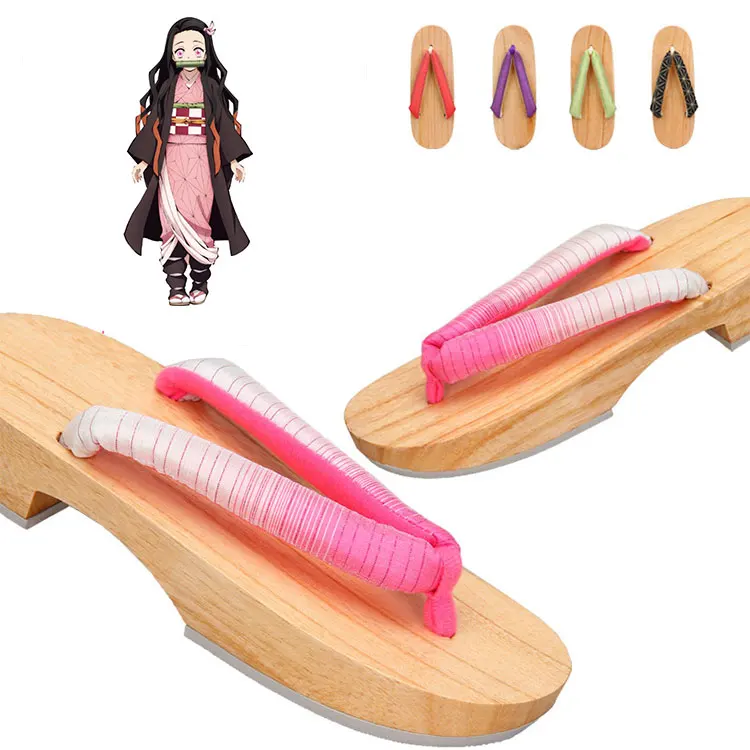 Аниме костюм для косплея рассекающего демонов тапки Kamado Nezuko Geta японские