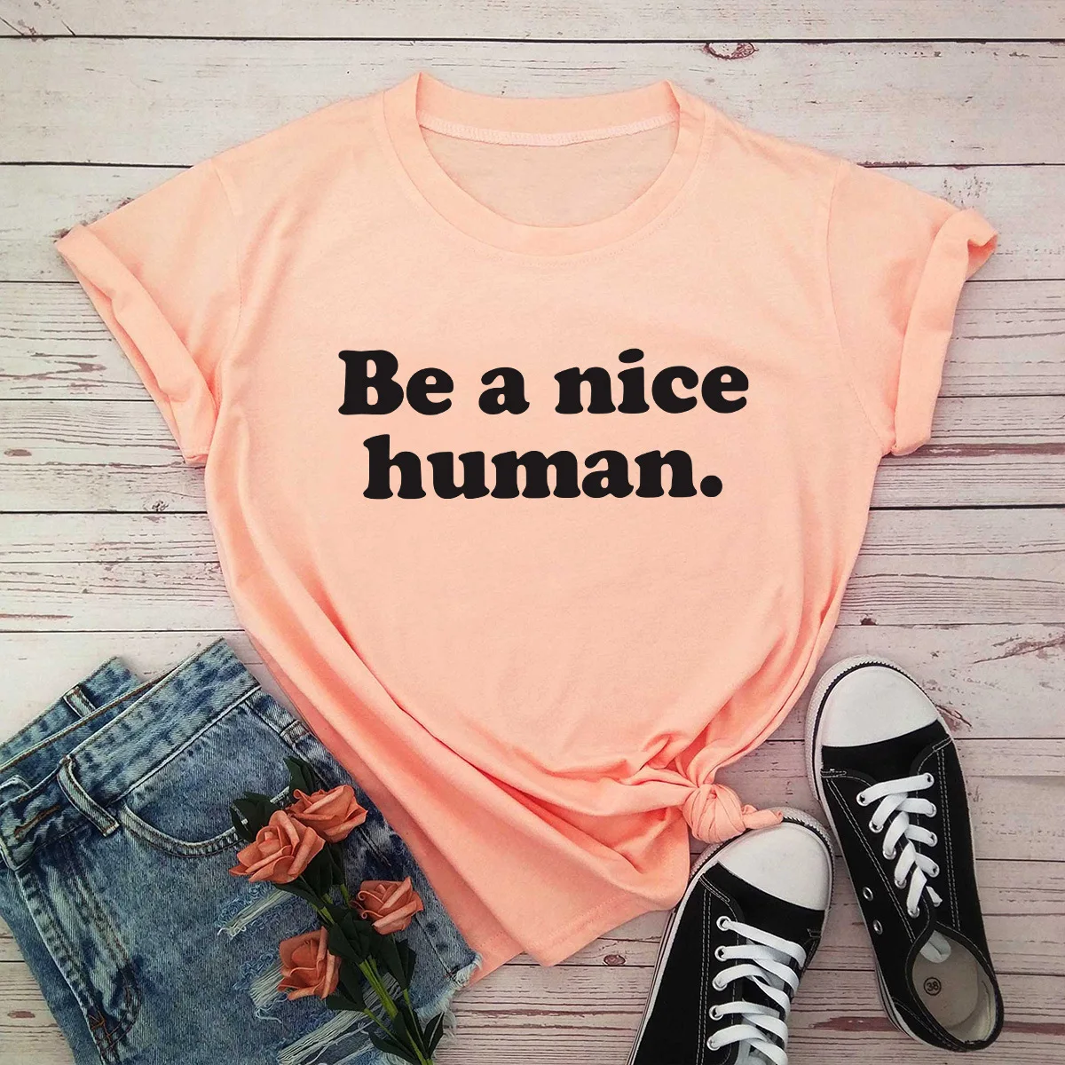 Женская футболка с надписью Be a Nice Прямая поставка|Футболки| |