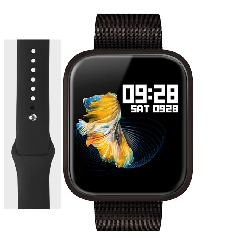P70 black P68, P70, улучшенная версия, P80, Смарт-часы для женщин, IP68, водонепроницаемые, умные часы, пульсометр, кровяное давление, для IPhone, samsung, huawei - Цвет: P70 black
