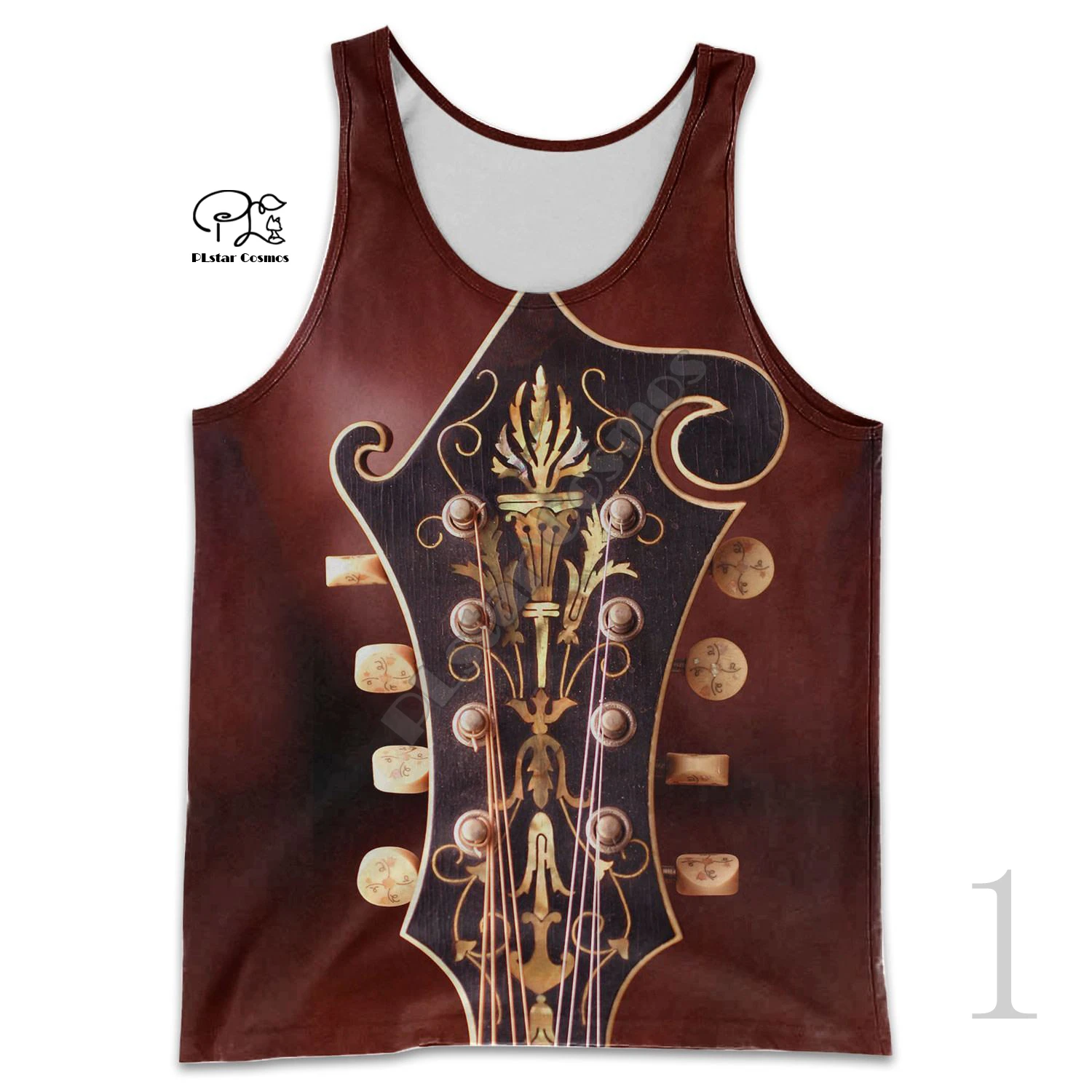

PLstar Cosmos 3DPrint Newfashion Musical Instrument Guitar Trombone Drums Harajuku Tank Top Vest Men/Women Unisex Sleeveless A-3