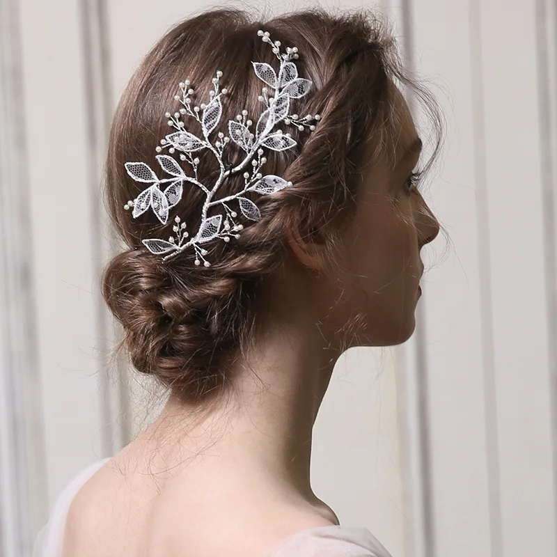 

Повязка на голову для невесты MYFEIVO серебристого цвета, аксессуары для свадебного платья, повязка для волос с цветами, свадебные головные убо...