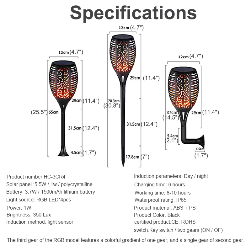 Фонарик для газона на солнечной батарее водонепроницаемый уличный индукционный