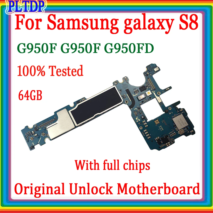 100% протестированная материнская плата для Samsung Galaxy S8 G950U G950F G950FD оригинальная