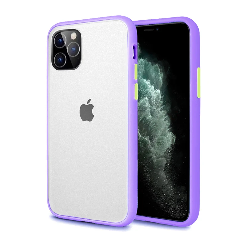 purple Чехол chyi для iphone 11 pro max xs xr 7 8 6s plus, чехол, оболочка, Модный чехол для телефона, pc, задняя крышка, Мягкий силикон, tpu edge etui - Цвет: purple