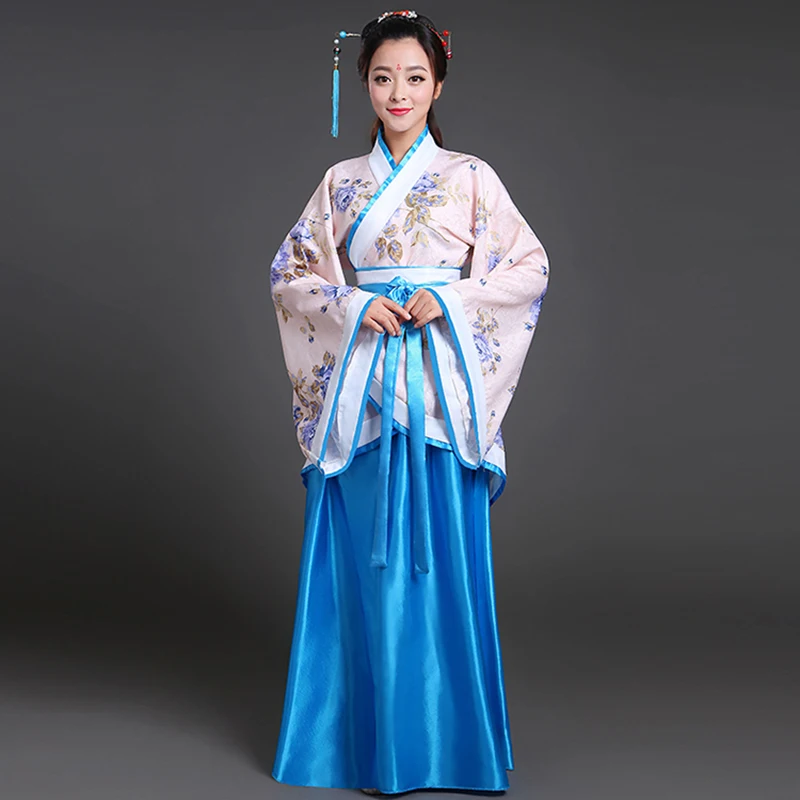 Style 9 165-180High Quality Hanfu Emboridery Traditional Chinese Style Dance Costumes Qing Dynasty Dramaturgic Dress for Women Peri Robe - Цвет: Style 9
