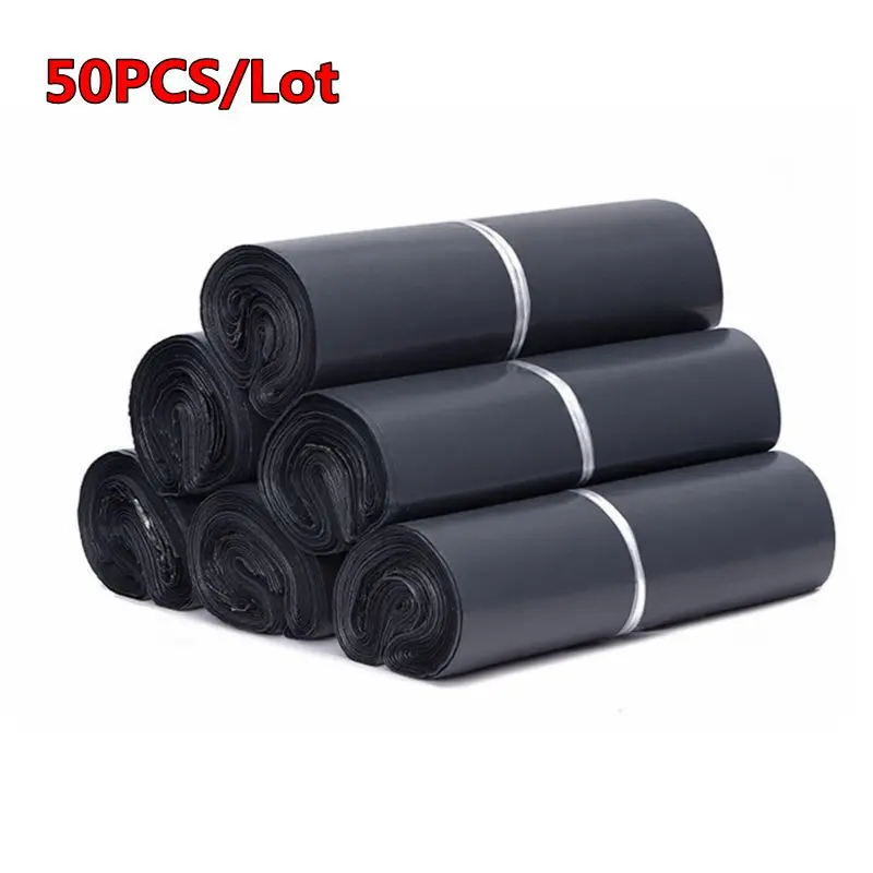 

50Pcs/Lot Gray Courier Bag Express Envelope Storage Bags Mailing Bags Self Adhesive Seal PE Plastic Pouch Shipping Packaging Bag