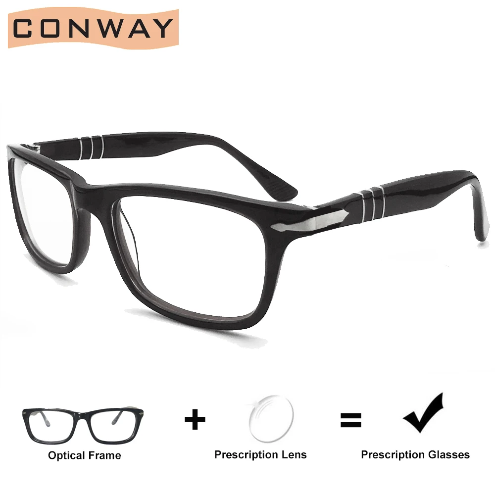 Мужские прямоугольные оптические очки Conway по рецепту с диоптриями близорукостью