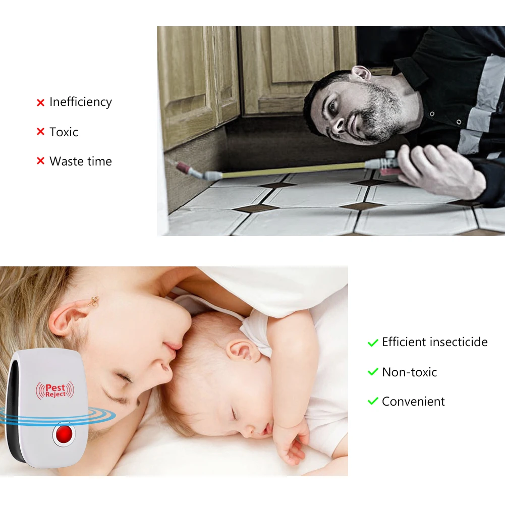 Ультразвуковой Отпугиватель вредителей устройство для защиты дома от летающих