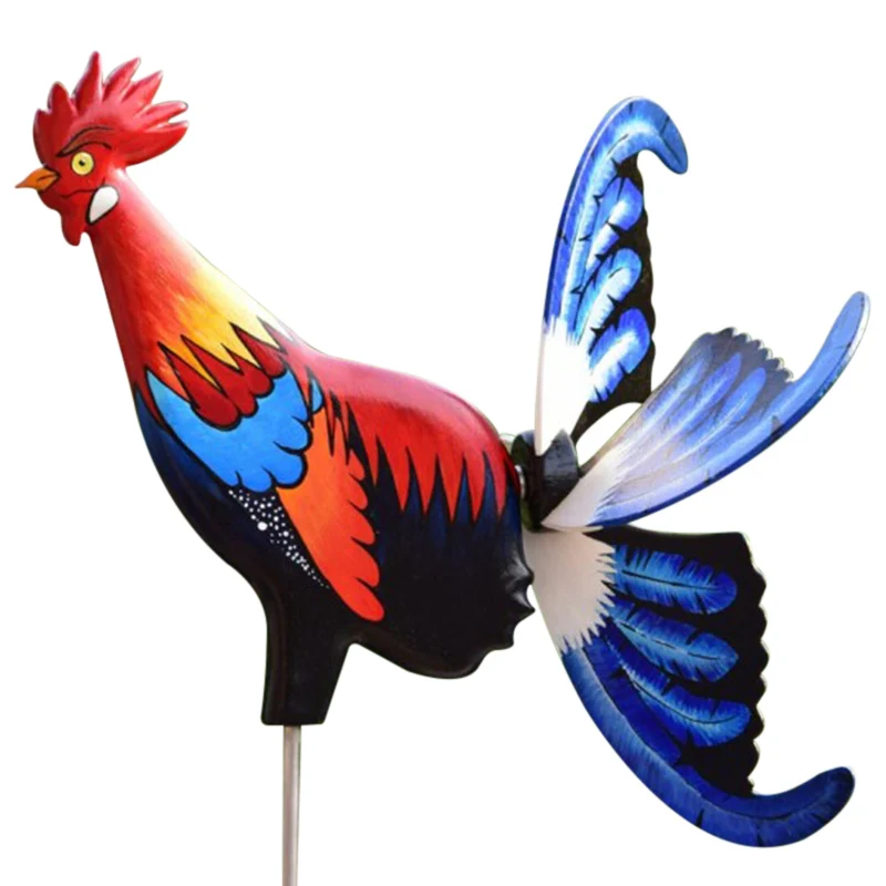 

NEW Rooster Windmill Garden Courtyard Farm Decor Waterproof Yard Statue Vivid Sculpture Outdoor Decoration HUN