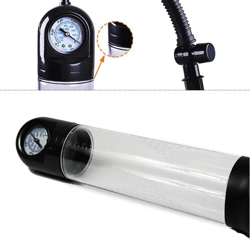 Насос для пениса начинающих Мужской пенис увеличитель манометр вакуумный насос