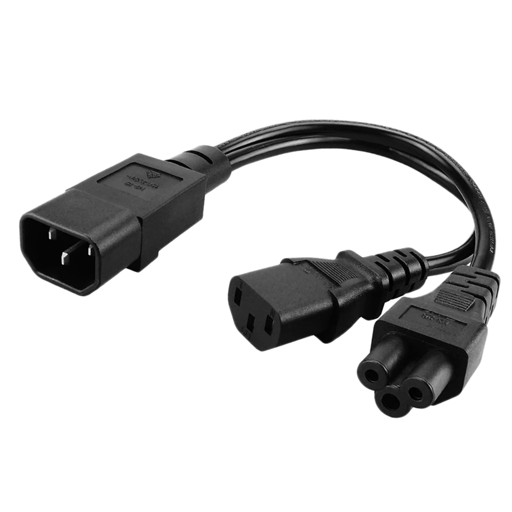 IEC320-C14 к C13 + C5 разъем сплиттер шнур питания кабель шкаф переменного тока сервер UPS