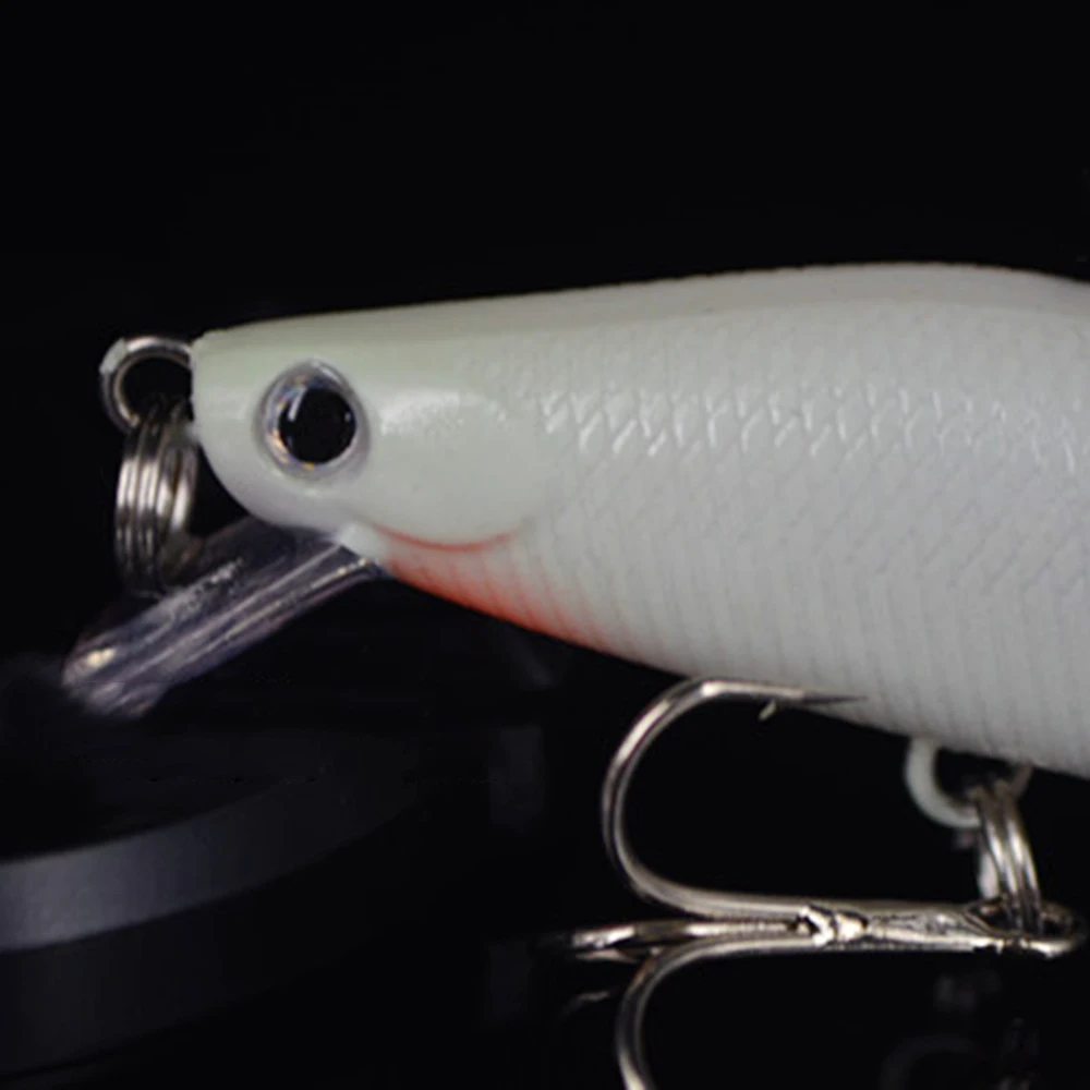 

10pcs Luminous Fishing Lures 8g 8.2cm Hard Baits Artificial Make Bass Crankbait Wobblers Fishing bait Treble Hooks Tackle