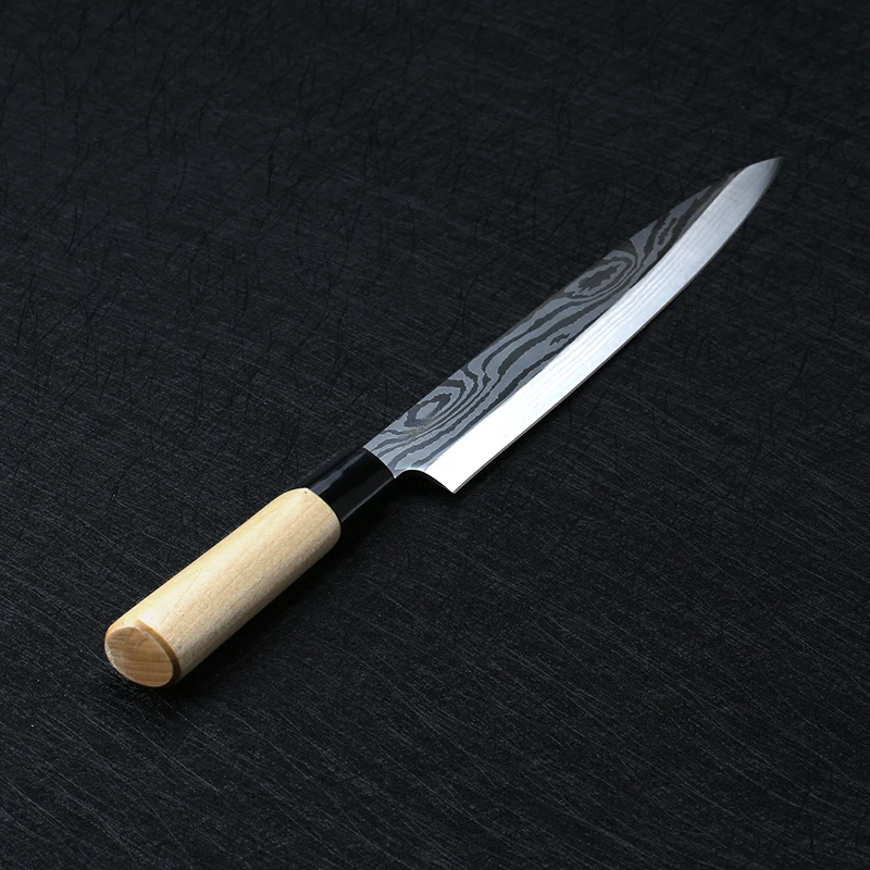 

Нож шеф-повара лазерный дамасский, кухонный нож из нержавеющей стали для суши с лососем, сашими, послойная нарезка сырой рыбы
