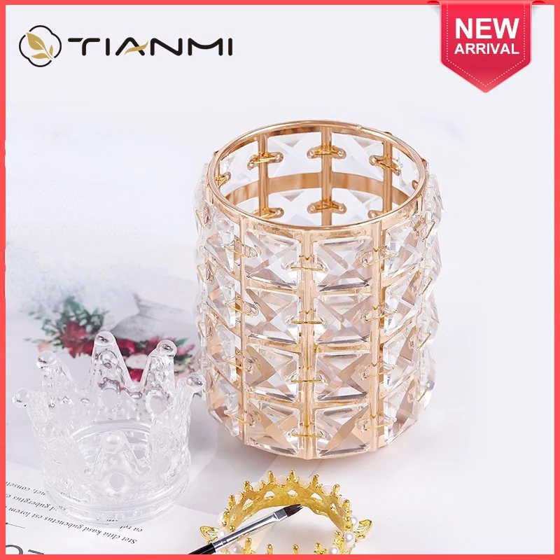 

Трехмерное тисненое стекло в форме короны, кисть для ногтей, стенд, акриловый УФ-гель для рисования, ручка, держатель, инструменты для маникю...