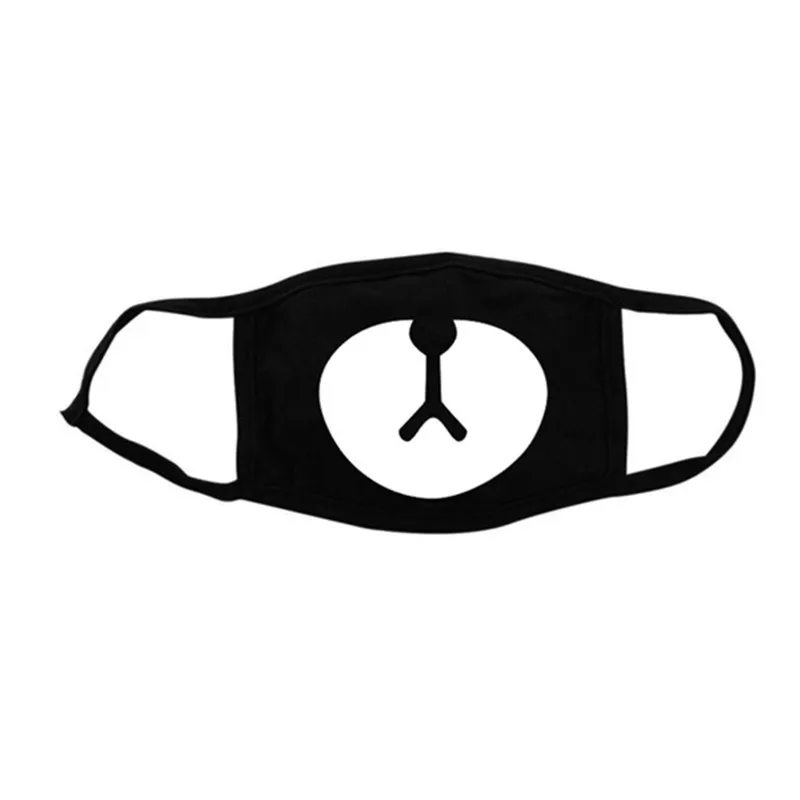 

Pollution prevention Unisex Cartoon Masks Dust-proof Cotton Bear Nose Mask Fashion Funny Men Women Print Face Mouth Mask