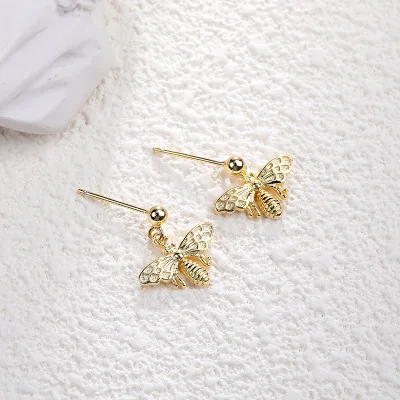 

Occident Jewelry Women Cute Insect Animal Earrings Geometric Bee Stud Earrings Gift Wholesale