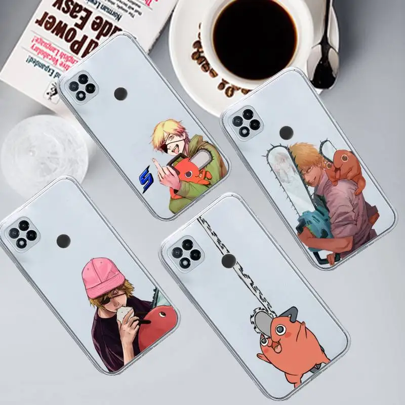 

Chainsaw Man Cartoon anime Phone Case Transparent for Xiaomi redmi note 8 9 10 11 t lite pro ultra mix 4 k40