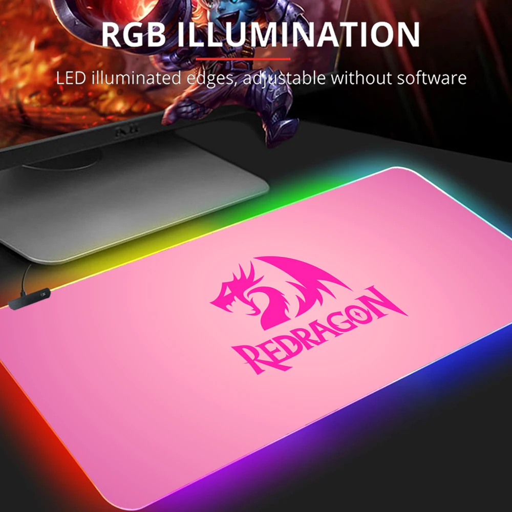 

Коврик для мыши Redragon RGB, большой игровой компьютерный коврик для мыши, Настольный коврик с подсветкой для клавиатуры