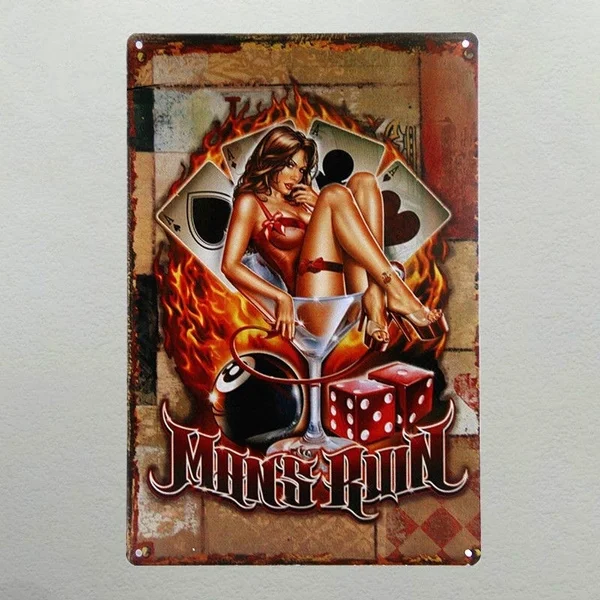 

Модный Печатный металлический знак Ретро вдохновляющий потертый шик юмористический настенный налет подарок