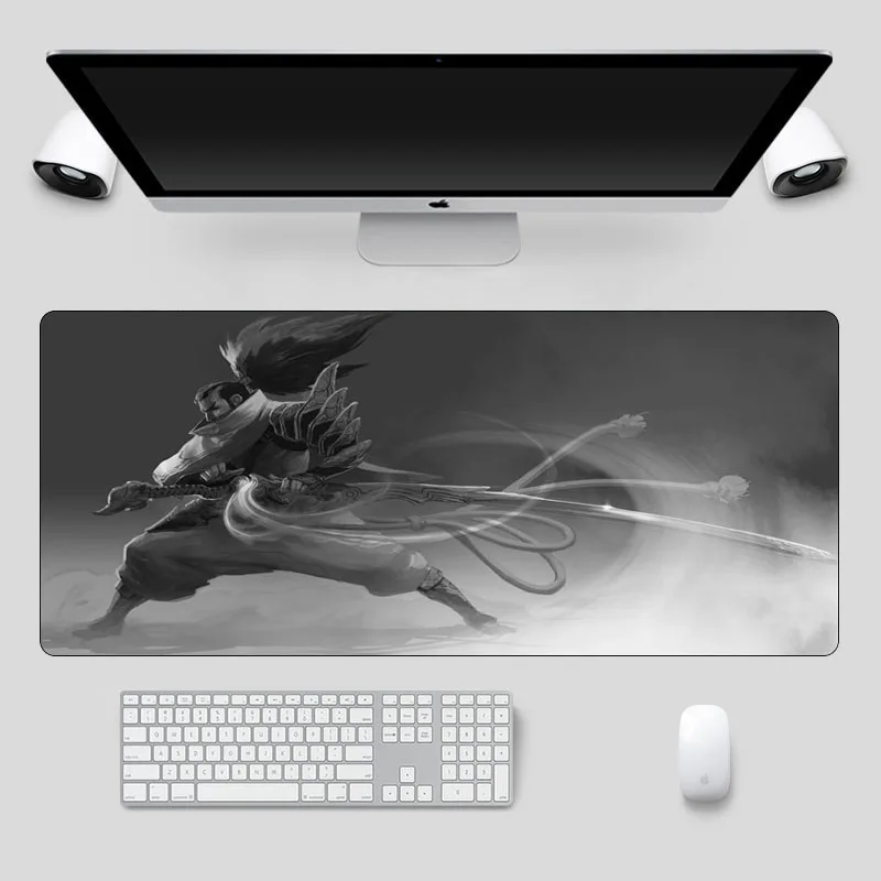 Большой игровой коврик для Мышь pad 70x30 см Yasuo, Unforgiven компьютер Дуэль геймерский коврик для мыши для League of Legends стол для портативного компьютера ноутбука коврик