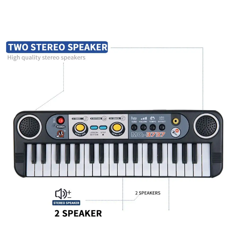 37 клавиш детское электронное пианино игрушка музыкальная
