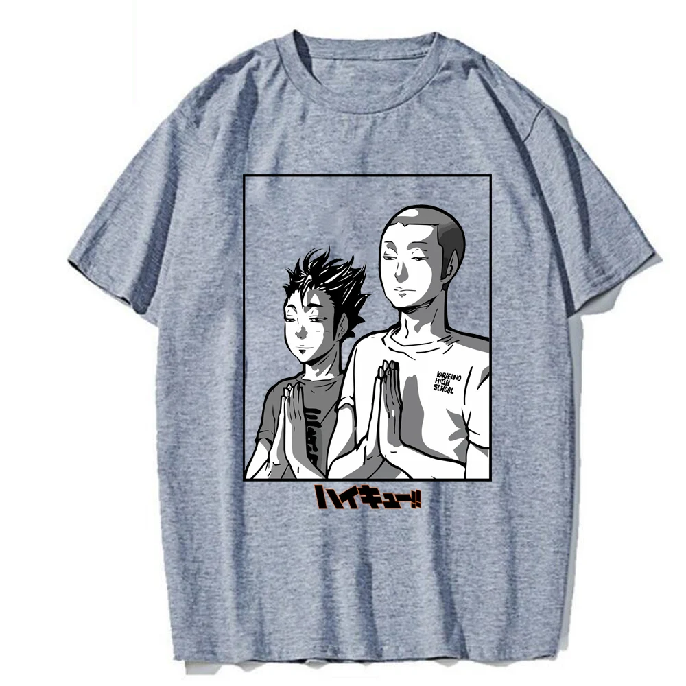 

2021 Hot Sale Anime haikyuu Manga T Shirt funny Cartoon Nice Loose T-shirt Men Tee Shirt