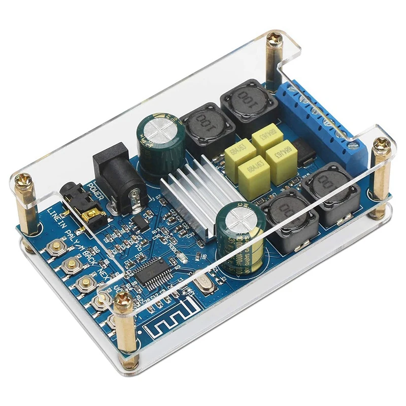 Bluetooth Amplifier Board Digital Wireless BT 3.0 4.0 4.1 Audio Headset 2 Channel 50W + Am | Электроника