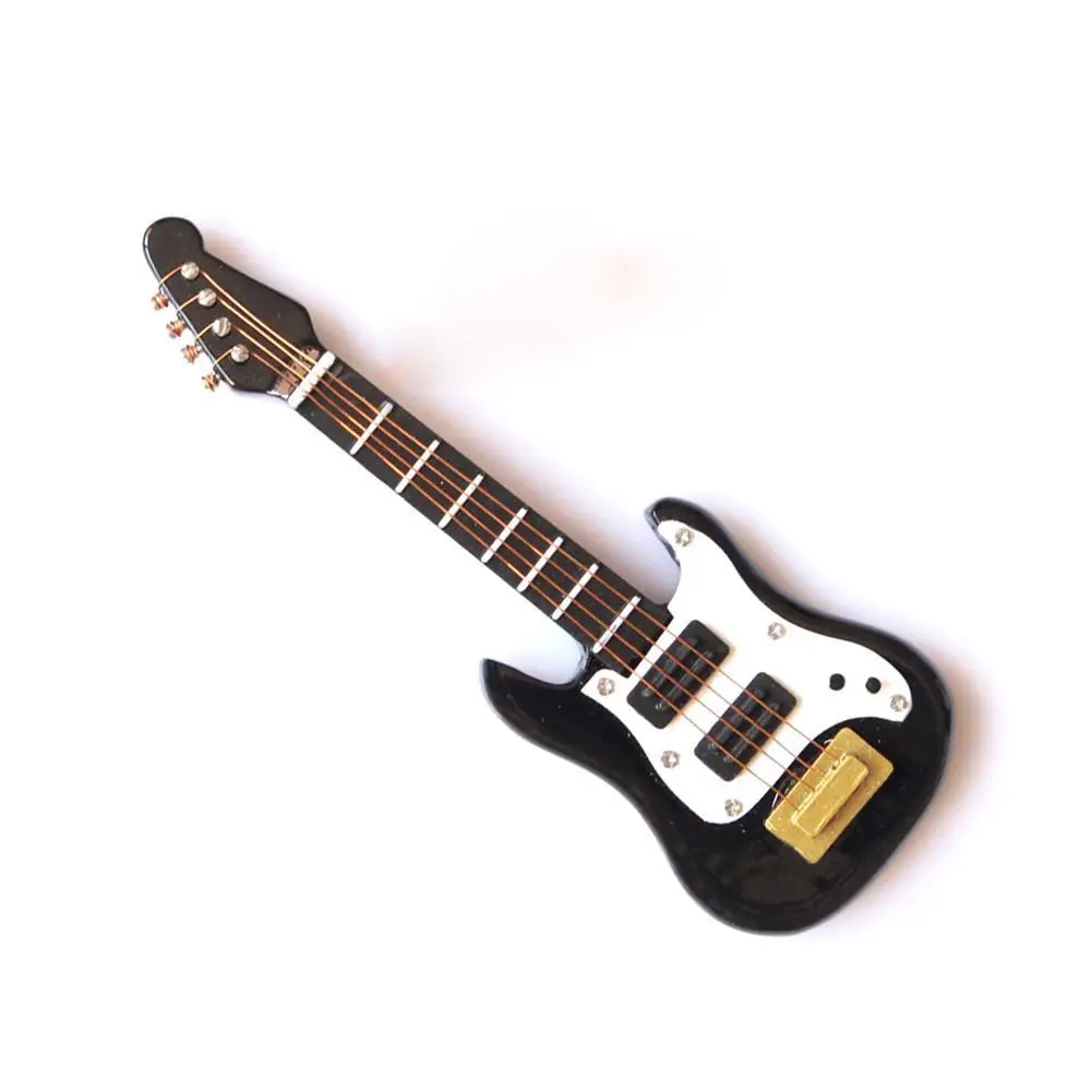 1:12 Dollhouse Accessories Miniature Simulation Electric Guitar Model Living Room Musical Instruments Decor Ornament | Игрушки и хобби