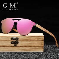 gm womens glasses natural zebra wooden sunglasses men polarized fashion sun glasses original bamboo oculos de sol s5030