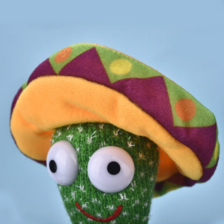 

Electric Dancing Cactus Plush Toys Rechargeable Glowing Singing Recording Speaker Home Decor For Children Funny Toy Best Gift