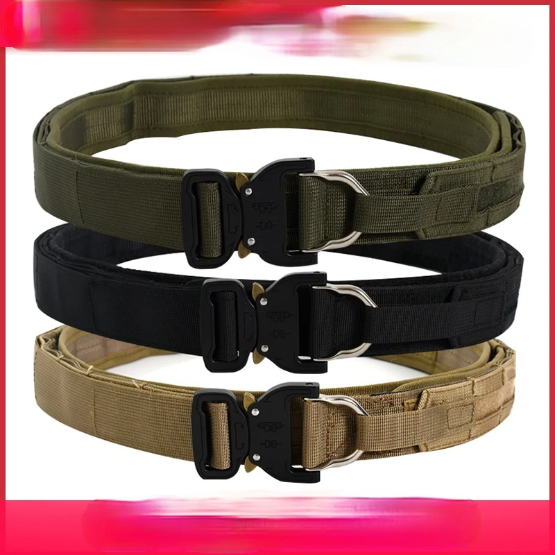 

Men's Belt 3.8 Double Thick War Belt Cobra Buckle Upgrade Version Of The Nylon Belt Men's Outdoor Belt NT-0021