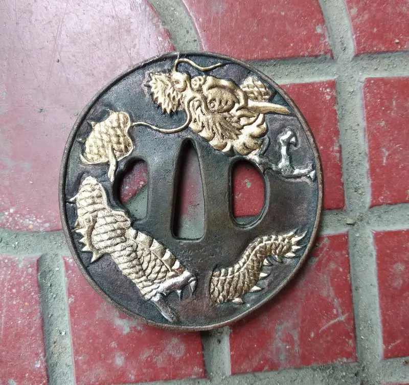 Редкие винтажные аксессуары Tsuba для ниндзя Цуба для катаны самурайский меч