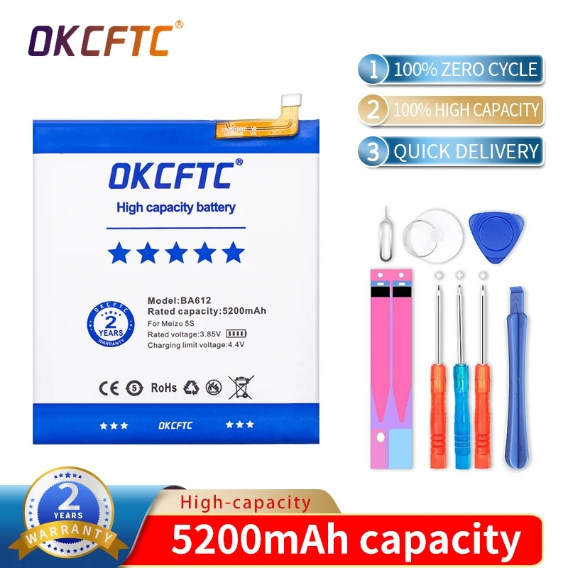 

OKCFTC Original BA612 Battery For Meizu 5S M5S M612Q M612M Mobile Phone High Quality Rechargeable Battery