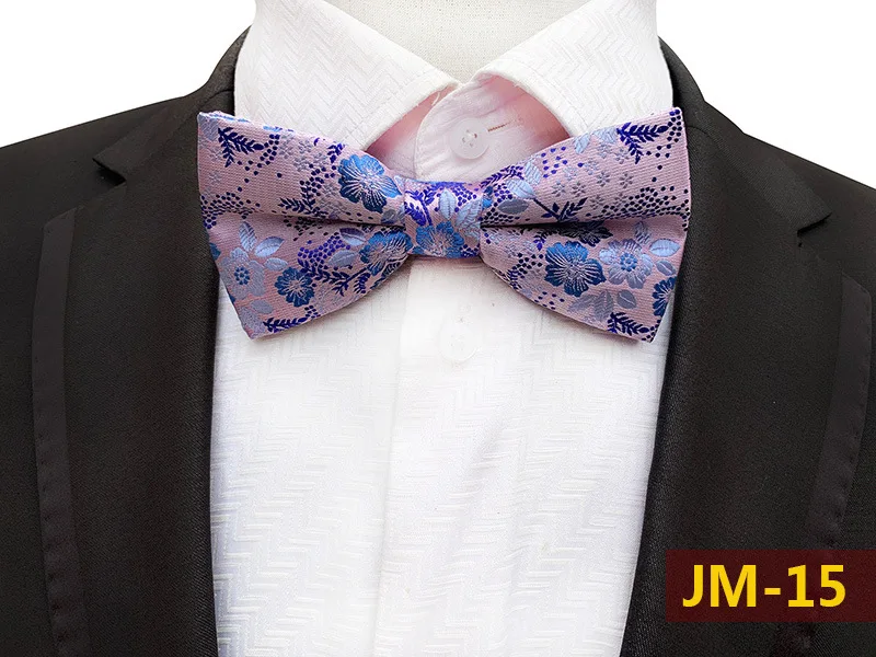 JM15 Новинка, 18 цветов, мужской галстук-бабочка, Модный корейский цветочный галстук-бабочка, роскошные шелковые мужские аксессуары, галстук-бабочка для свадебной вечеринки - Цвет: JM15
