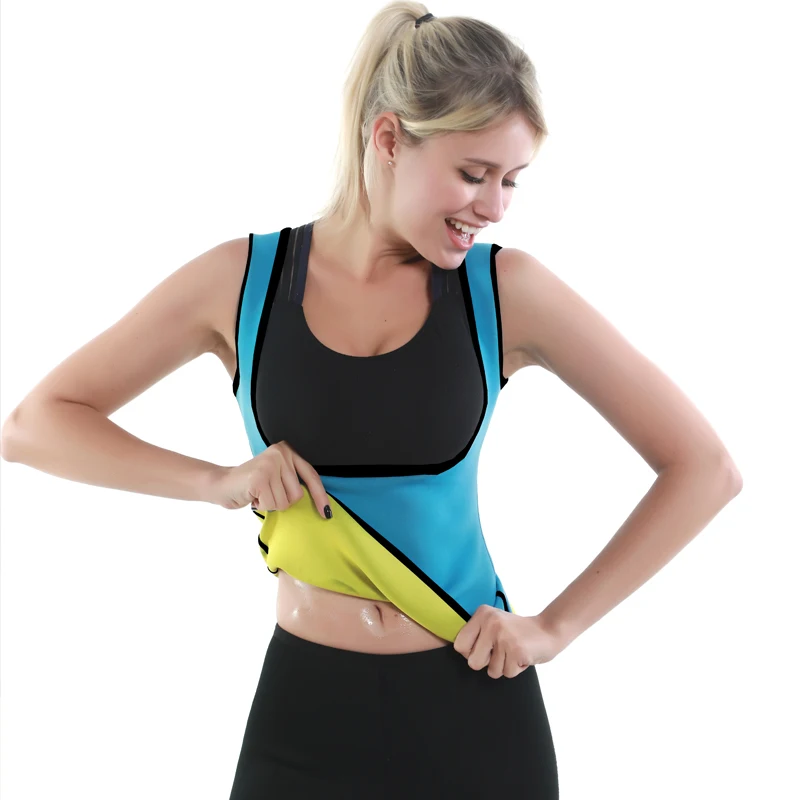 Женская рубашка для похудения без молнии с теплым потом и талией неопреновый