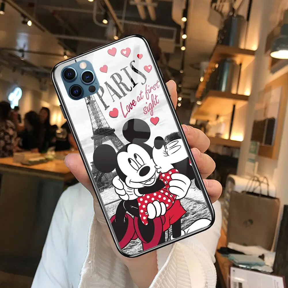 

disney Anime Phone Case cover For iphone 12 Pro Max 11 8 7 6 S XR PLUS X XS SE 2020 mini black cell shell