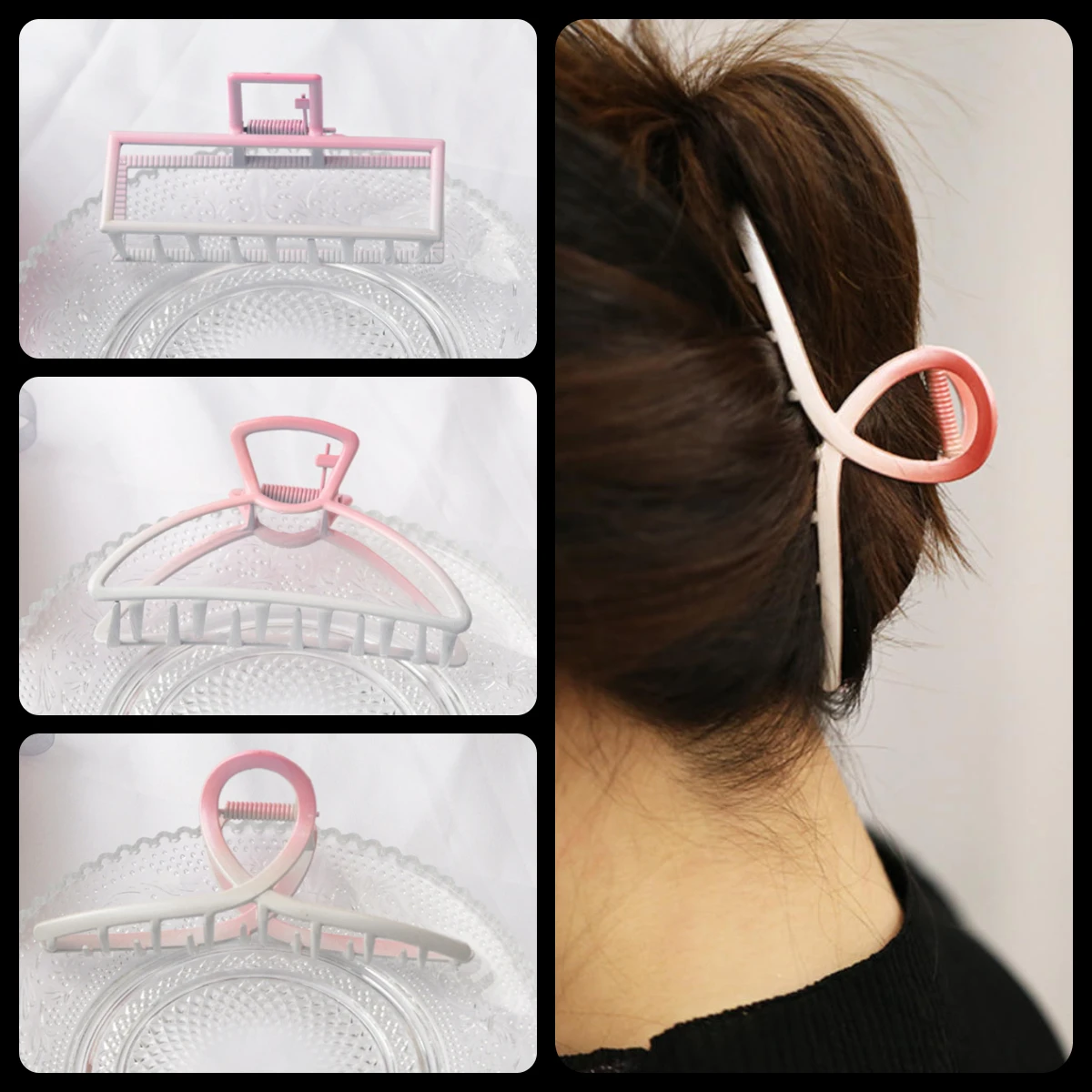 

Женская заколка для волос с градиентным переходом цветов