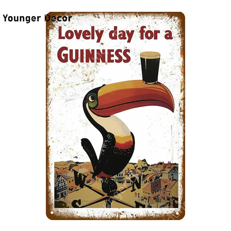 Guinness хороший для вас металлический плакат оловянные знаки винтажный Настенный декор для бара паба клуба человек пещера декоративная пластина YI-123