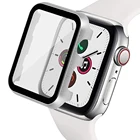 Чехол для Apple i Watch Series 6 5 4 3 2 SE 38 мм 40 мм 42 мм 44 мм 44 мм, закаленное стекло, защита экрана, аксессуары для женщин и мужчин