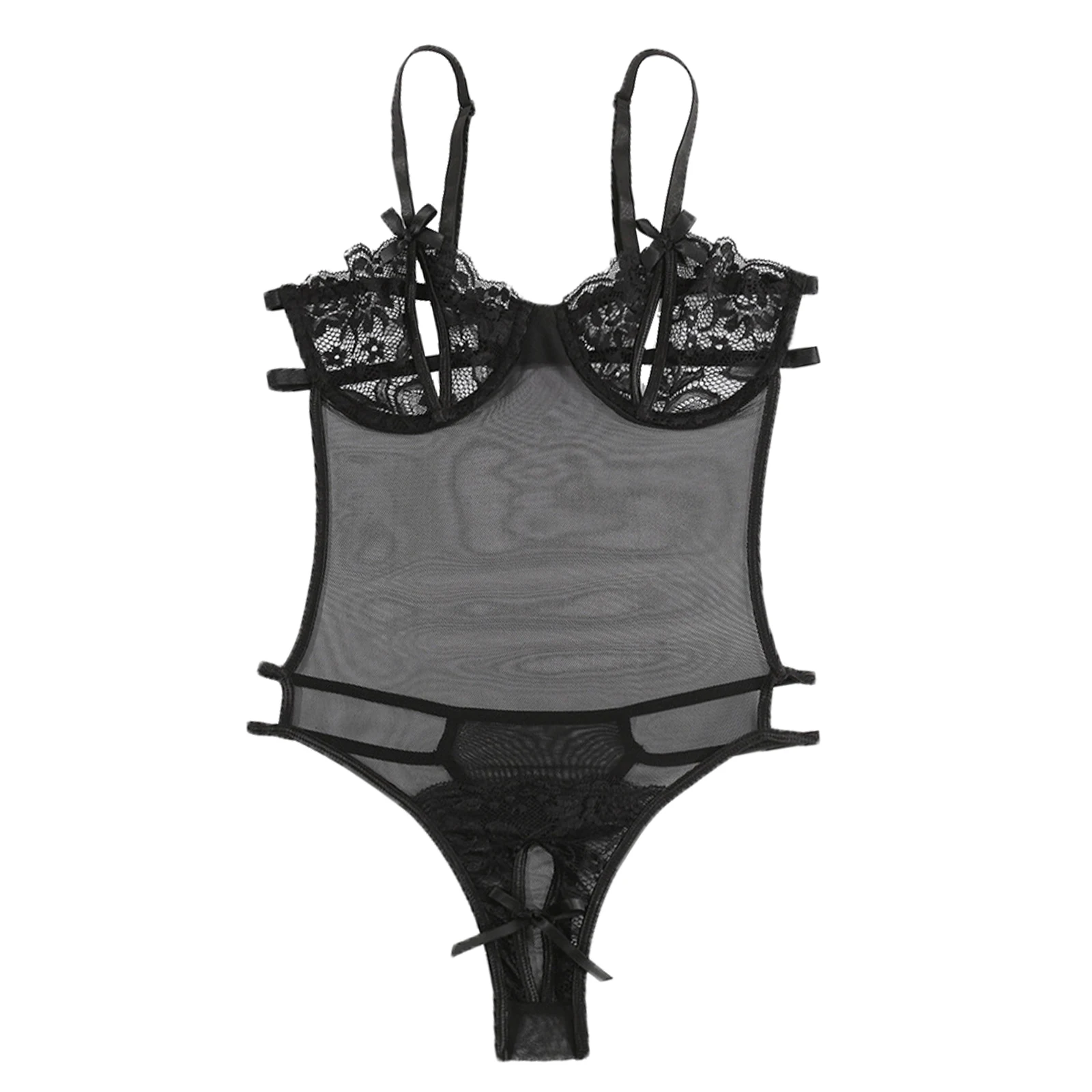 Женское кружевное прозрачное боди нижнее белье эластичные стринги с высоким