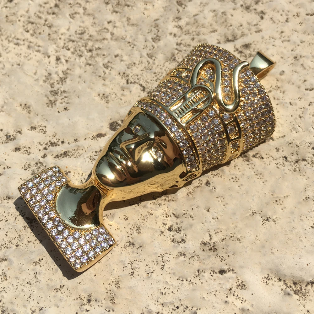 Ожерелье с кулоном из перьев и кубического циркония 18 стилей хип-хоп золотой цвет