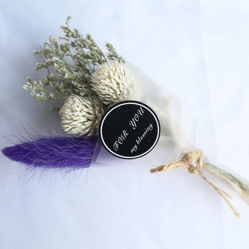 Искусственная трава с кристаллами миниатюрный букет сухих цветов на День