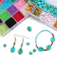 1015grid diy handmade beaded childrens beaded toys creative loose spacer beads bracelet necklace jewelry kit girl toy gift