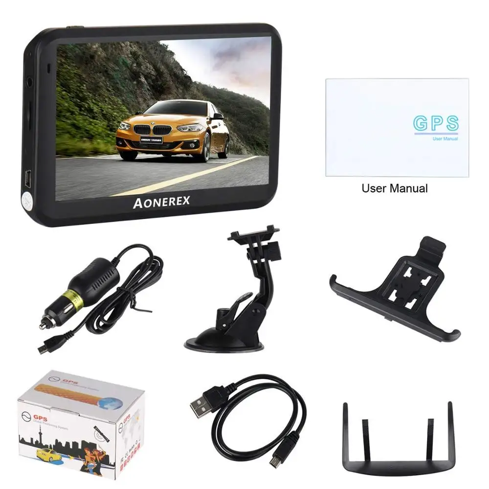 Gps навигация 5 дюймовый ЖК экран навигационное устройство спутниковый gps