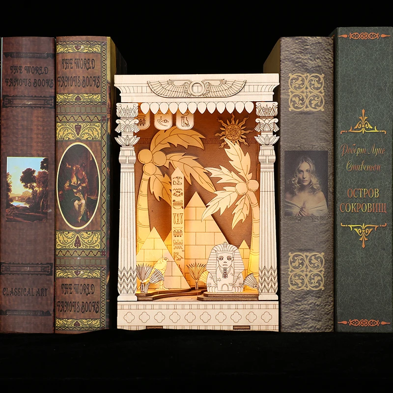 

Новинка, книжная полка для книг «сделай сам» с изображением загадочных улиц, книжная полка для книг, книжный шкаф с подсветкой для сборки мо...