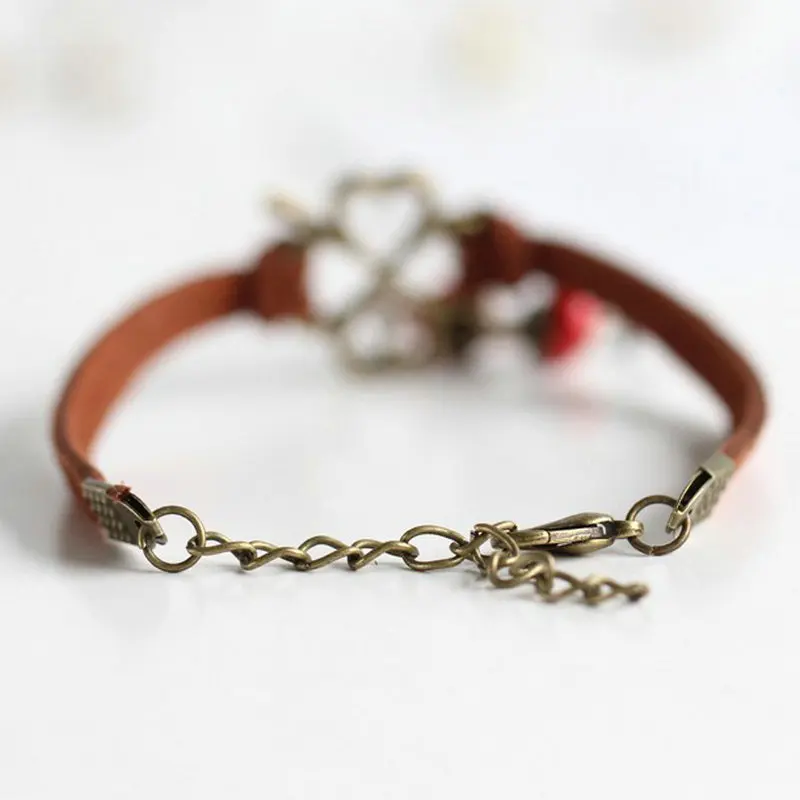 C002 бигбинг ювелирные изделия модный керамический Клевер вишня Шарм браслет