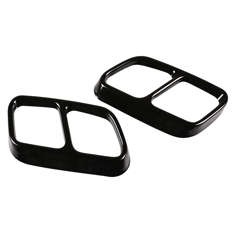 

Car Stainless Steel Car Rear Dual Exhaust Muffler Pipe Cover Trim Tail Throat Frame for Benz CLS 2012-2017 Black