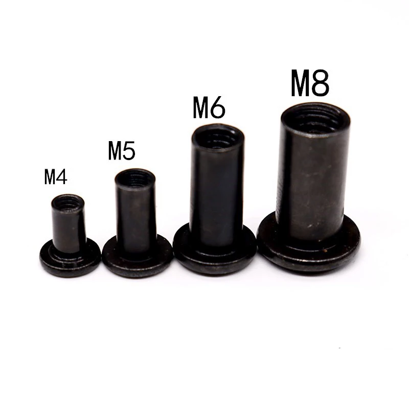 50-100 шт./лот черная гайка из фанеры M4/M5/M6/M8 цинковая углеродистой стали плоская
