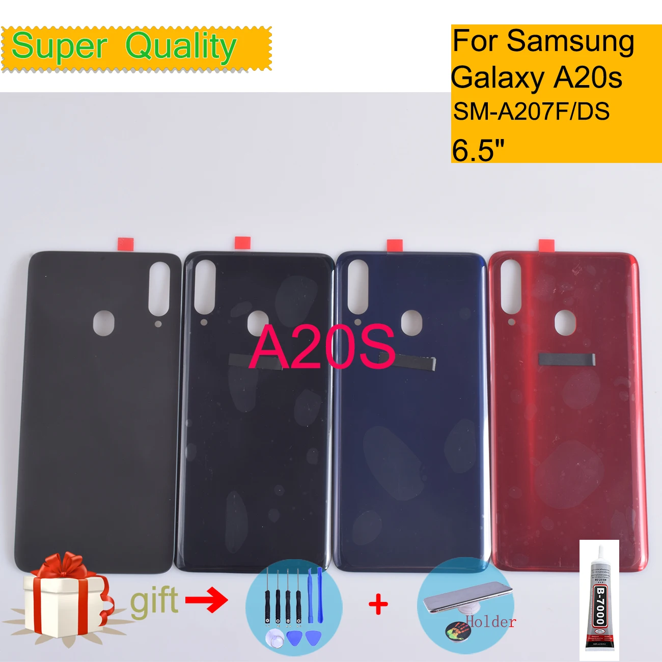 

For Samsung Galaxy A20S A207 A207F SM-A207F/DS Housing Back Cover Case Rear Battery Door Chassis Housing Replacement